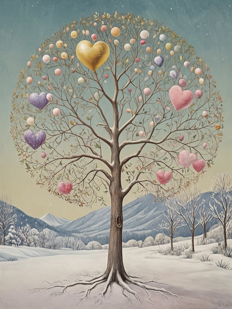 Winter Heart Tree
