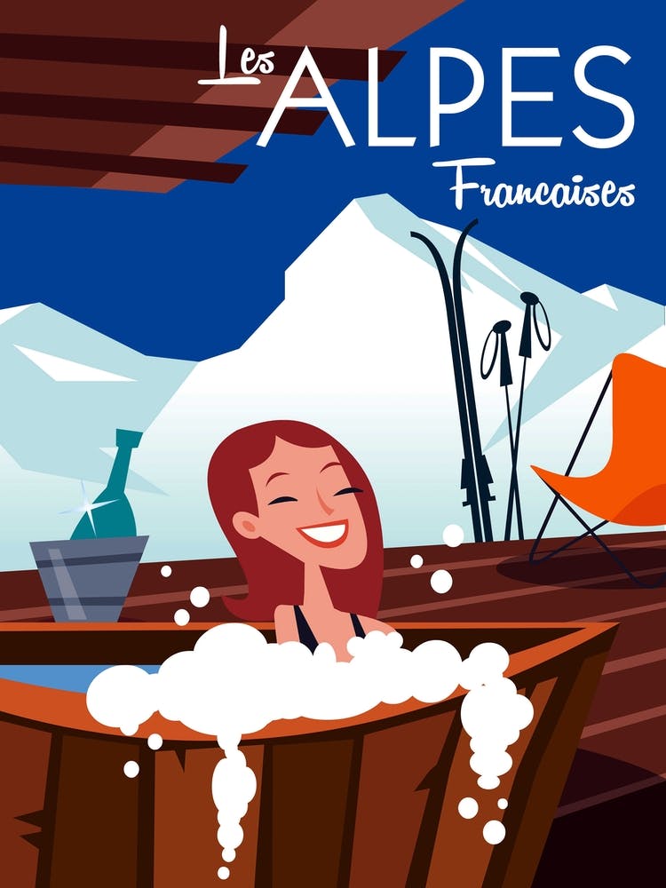 Les Alpes Francaises Poster