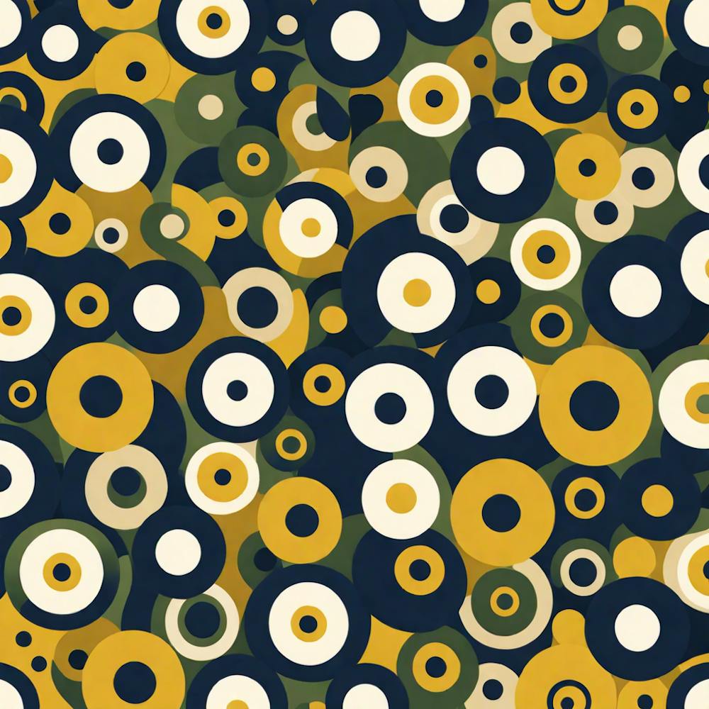 Modern Mid- century inspired Seamless Pattern, Flat Art, 161