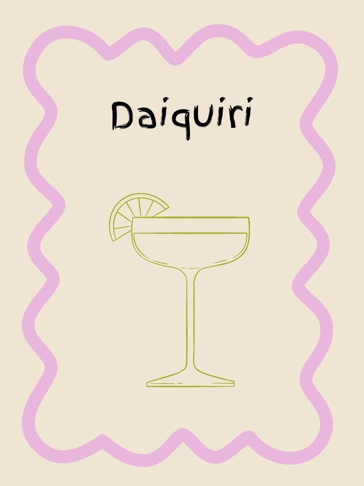 Daiquiri Doodle Poster Lilac & Green