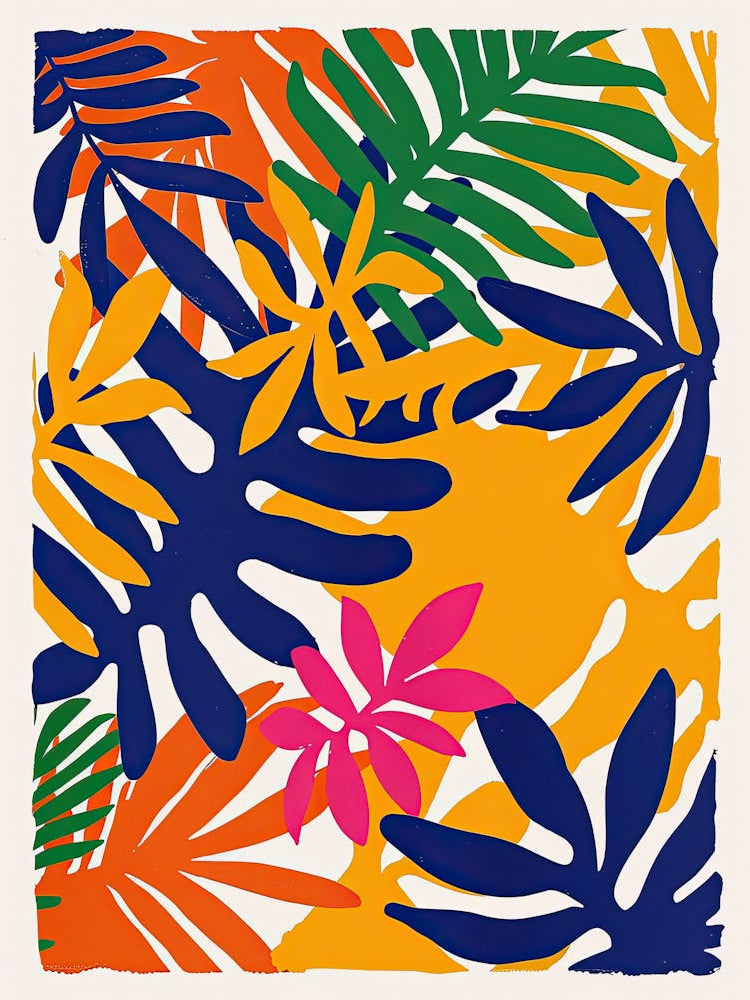 Moonlit Foliage Matisse Style