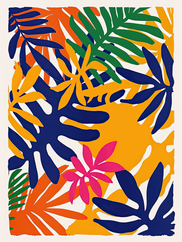 Moonlit Foliage Matisse Style