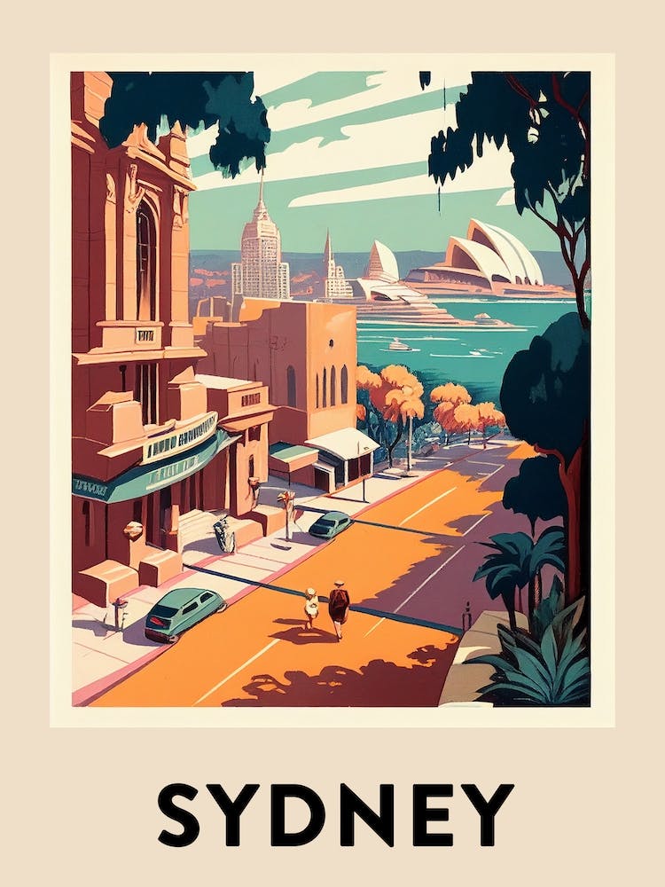 Sydney Vintage Travel Poster