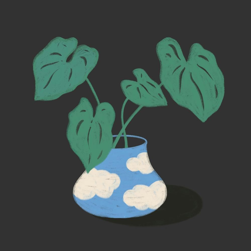 Cloudy Plant Square