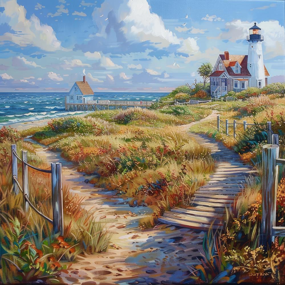 Cape Cod, Massachusetts Series. Style of David Hockney 5