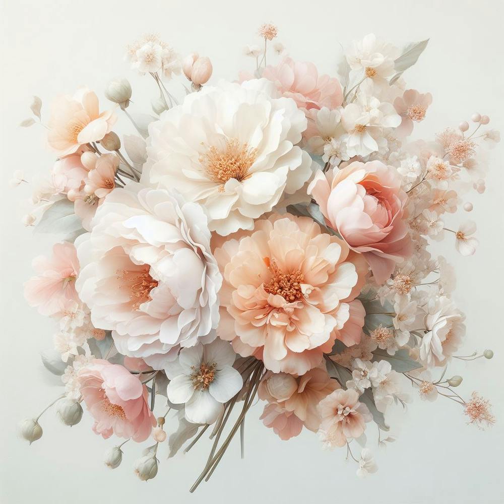 Peach And White Flowers