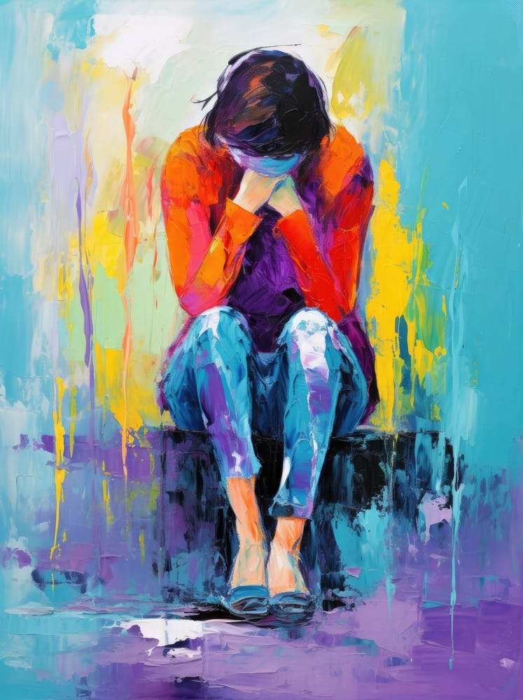 Woman Sitting On A Bench