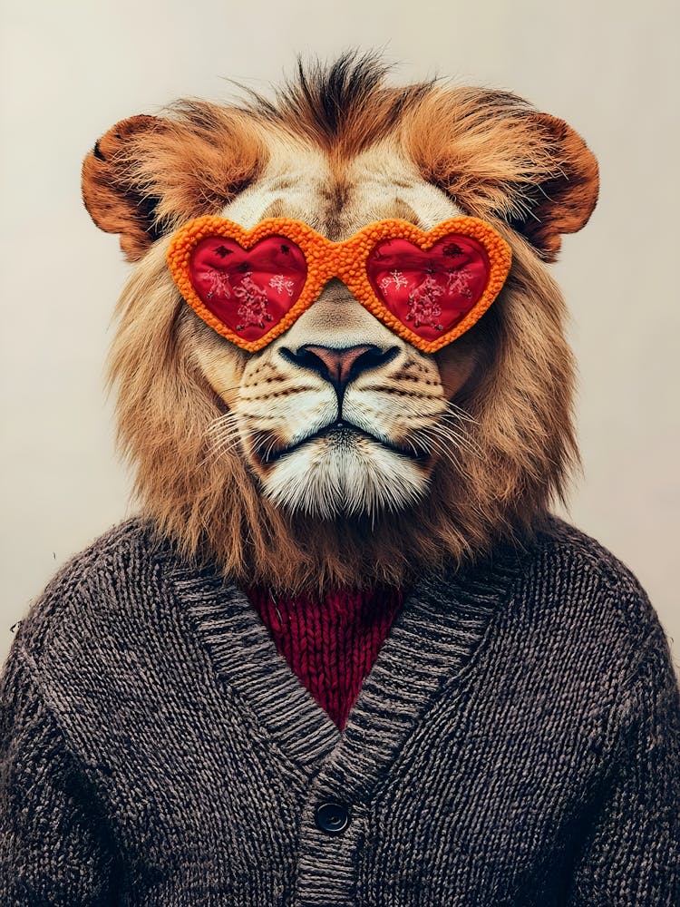 Lion With Glasses 2