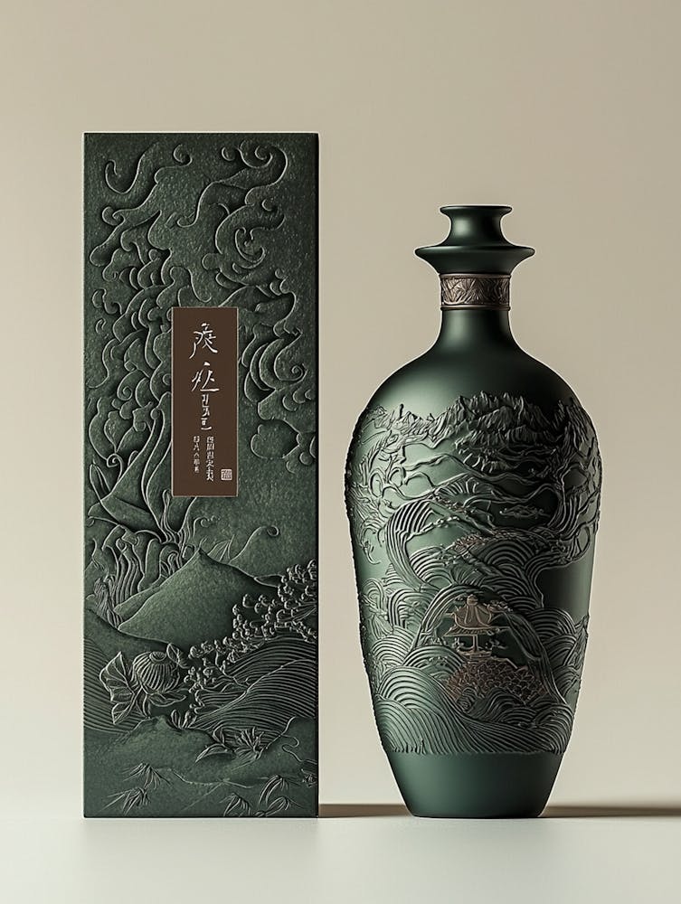 Box Packaging Design Classical Chinese Wine Pack