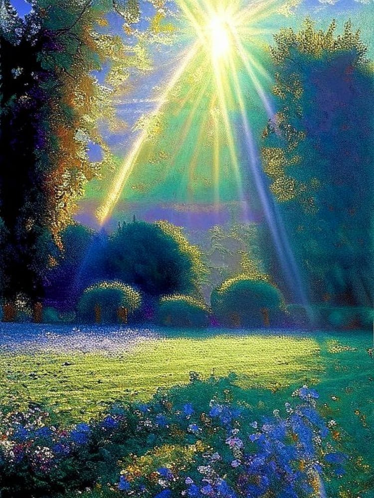 Blenheim Palace Gardens, United Kingdom Classic Monet Style Painting