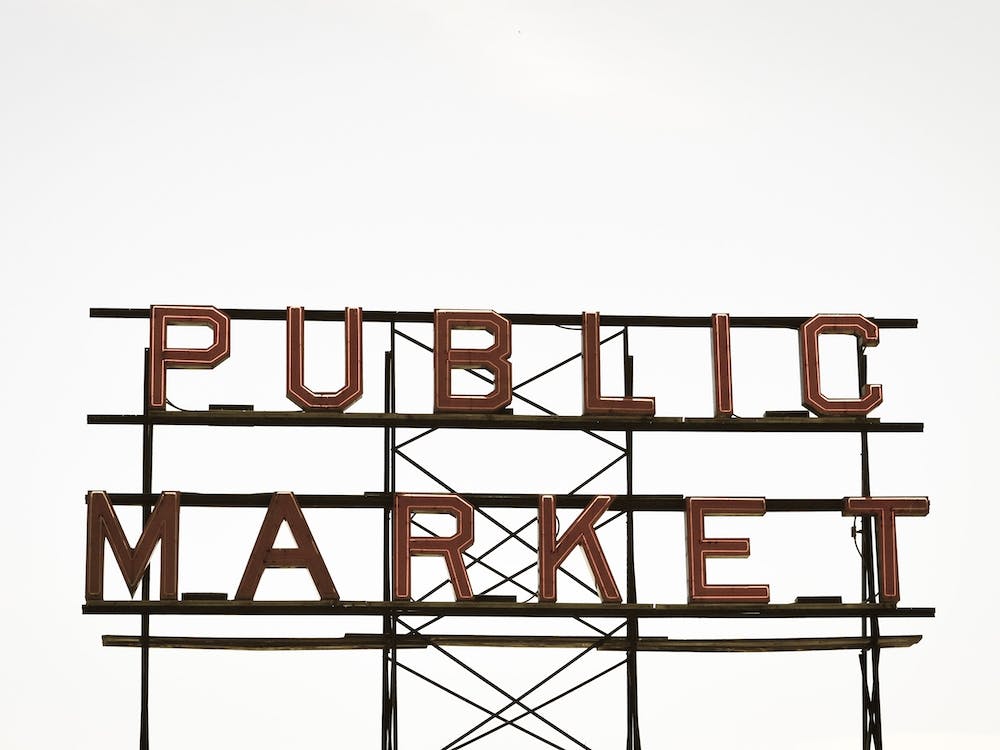 Public Market Sign Seattle