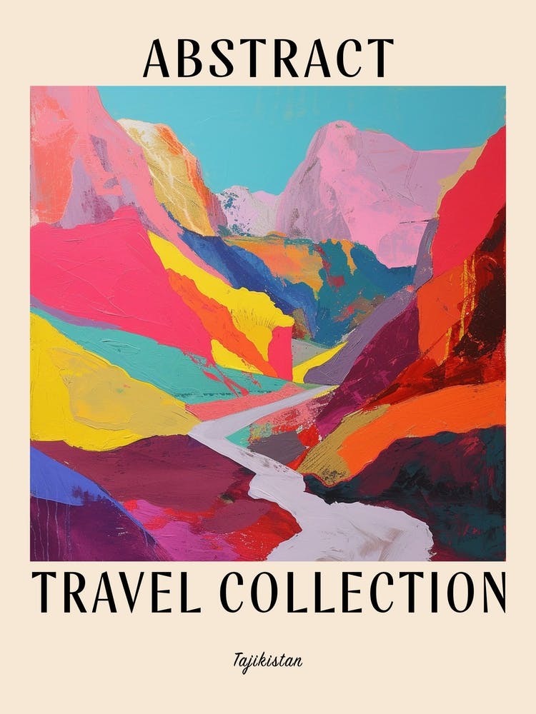 Abstract Travel Collection Poster Tajikistan 1