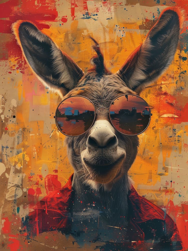Donkey With Sunglasses 1