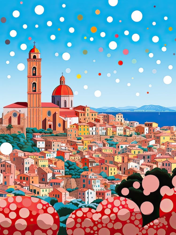 Cagliari, Italy, Illustration In The Style Of Pop Art 1