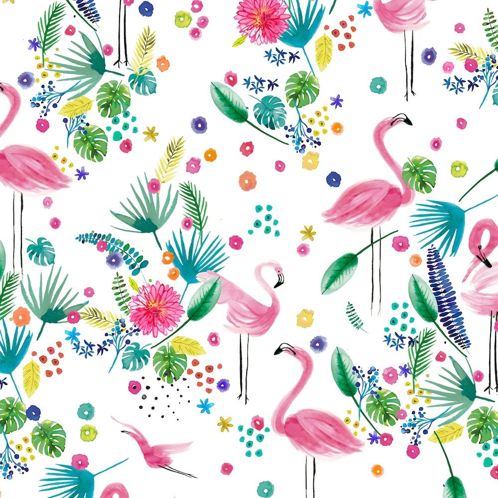 Tropical Flamingo Square