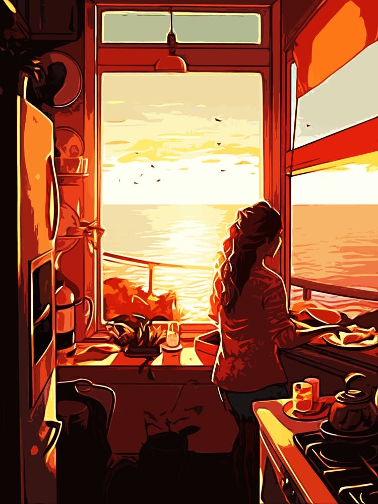 Sunset In The Kitchen aesthetic