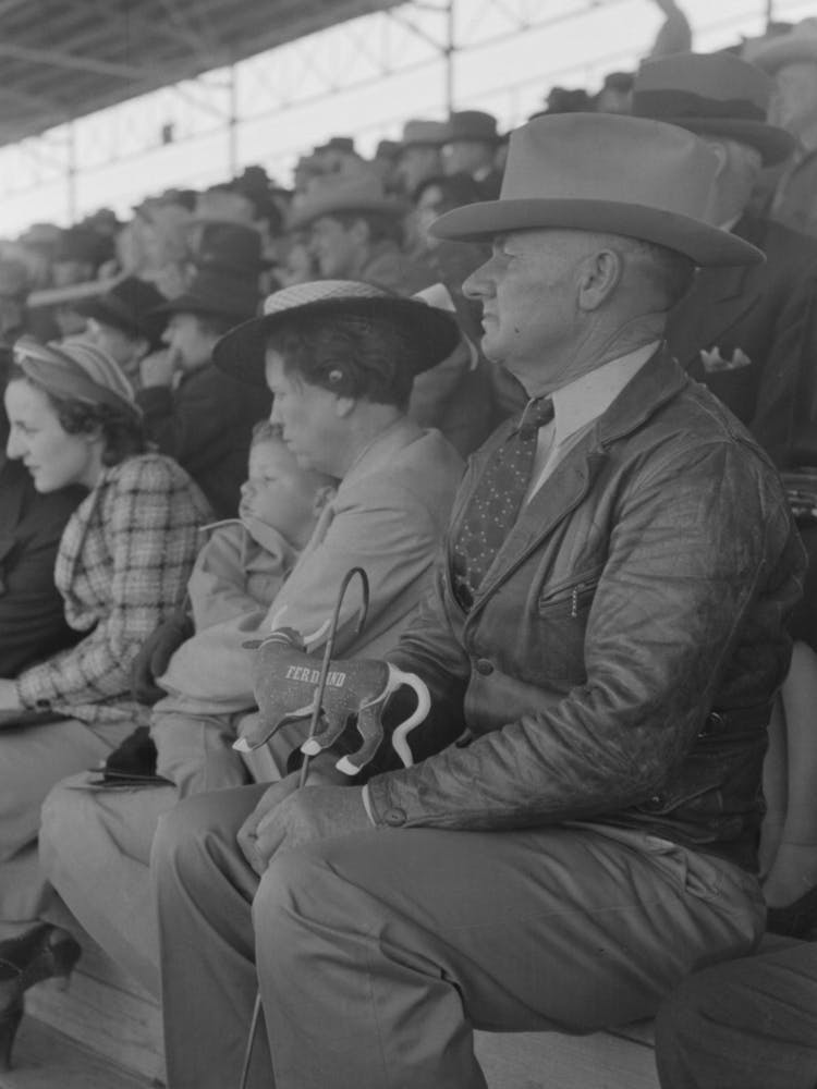 Texas Cattleman At The Rodeo At The San Angelo Fat Stock Show, San Angelo, Texas von Russell Lee