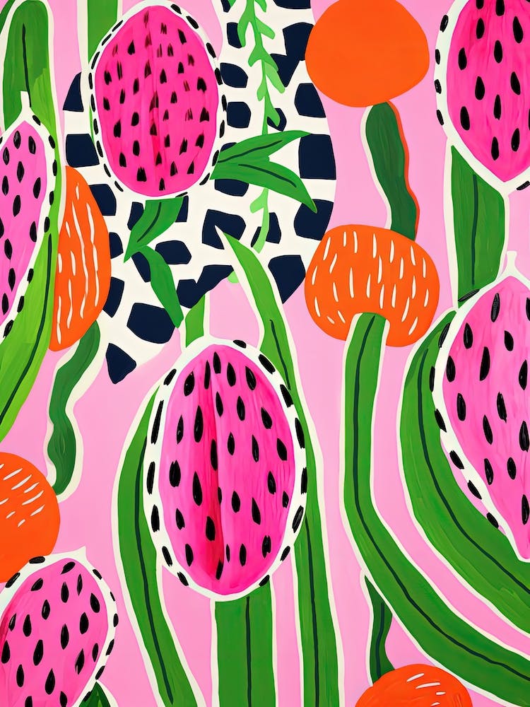 Dragon Fruit Fruit Summer Illustration 1