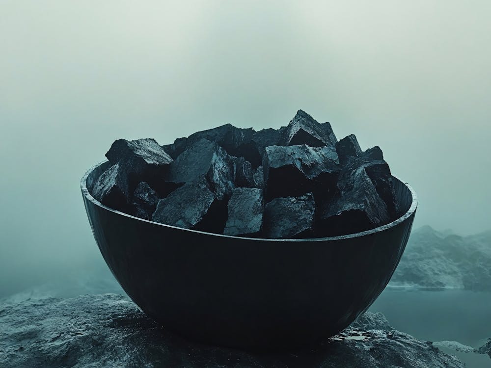 Black Coal In A Bowl