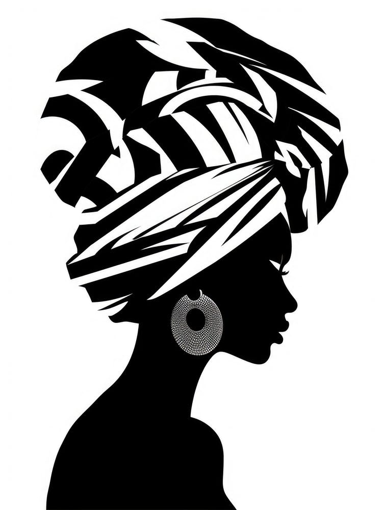 African Woman In A Turban 11