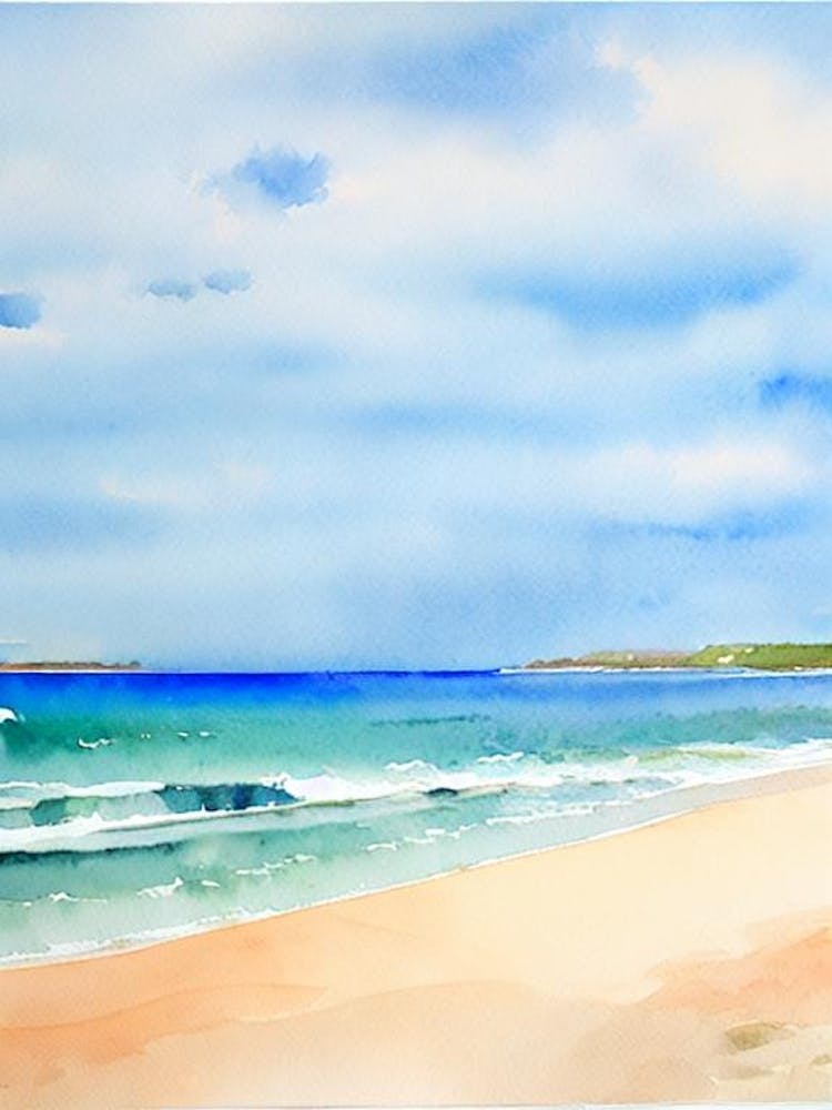 Meelup Beach 2, Australia Watercolour