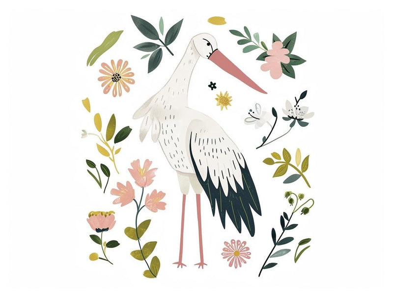 Little Floral Stork 2