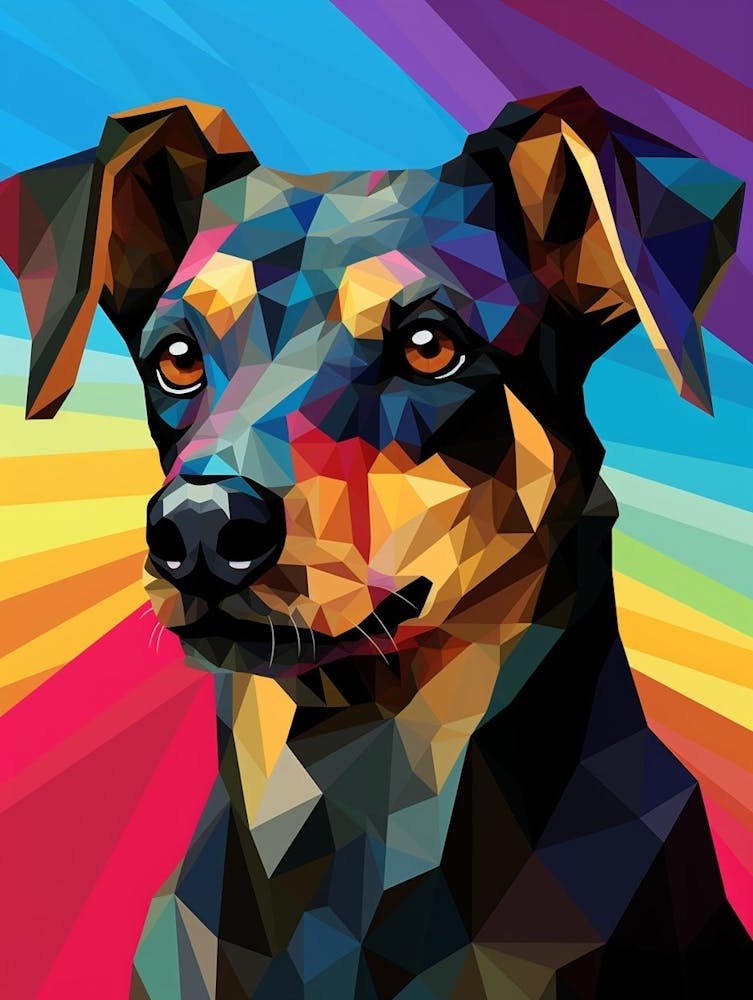 Dog Abstract Pop Art 2