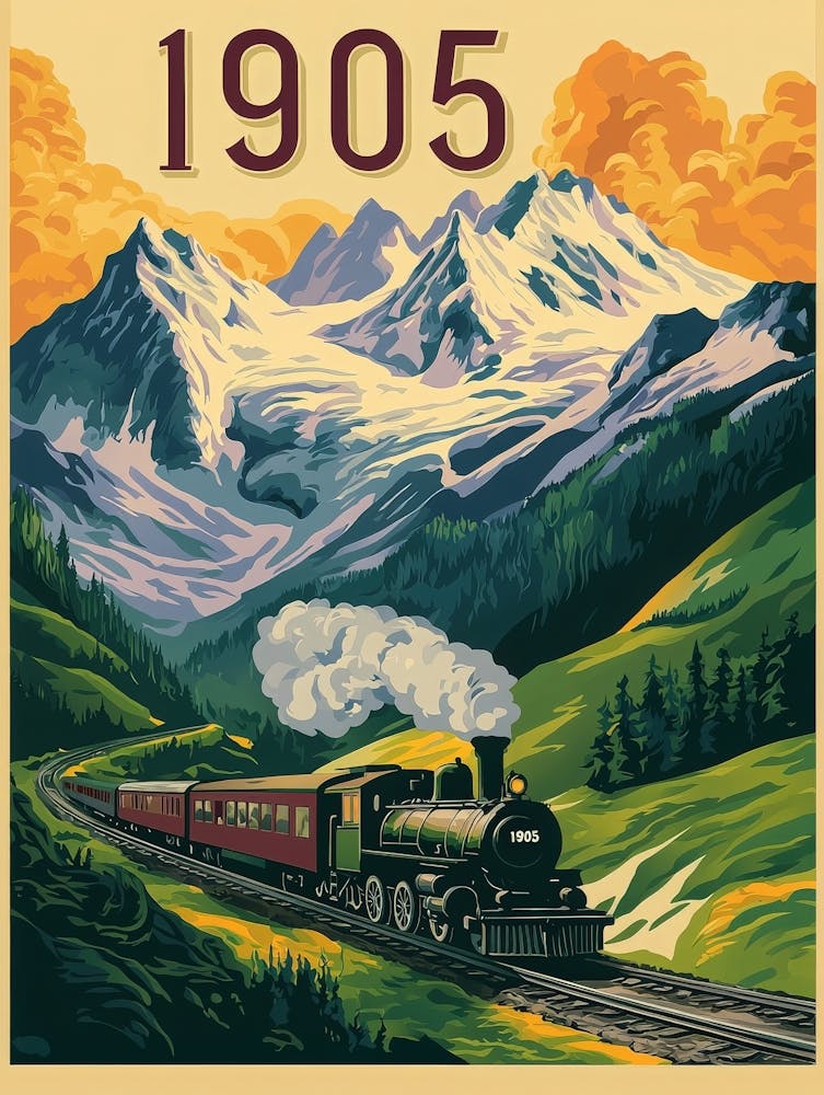Aihrgdesign A Vintage Travel Poster Of A Mountain Railway In 1