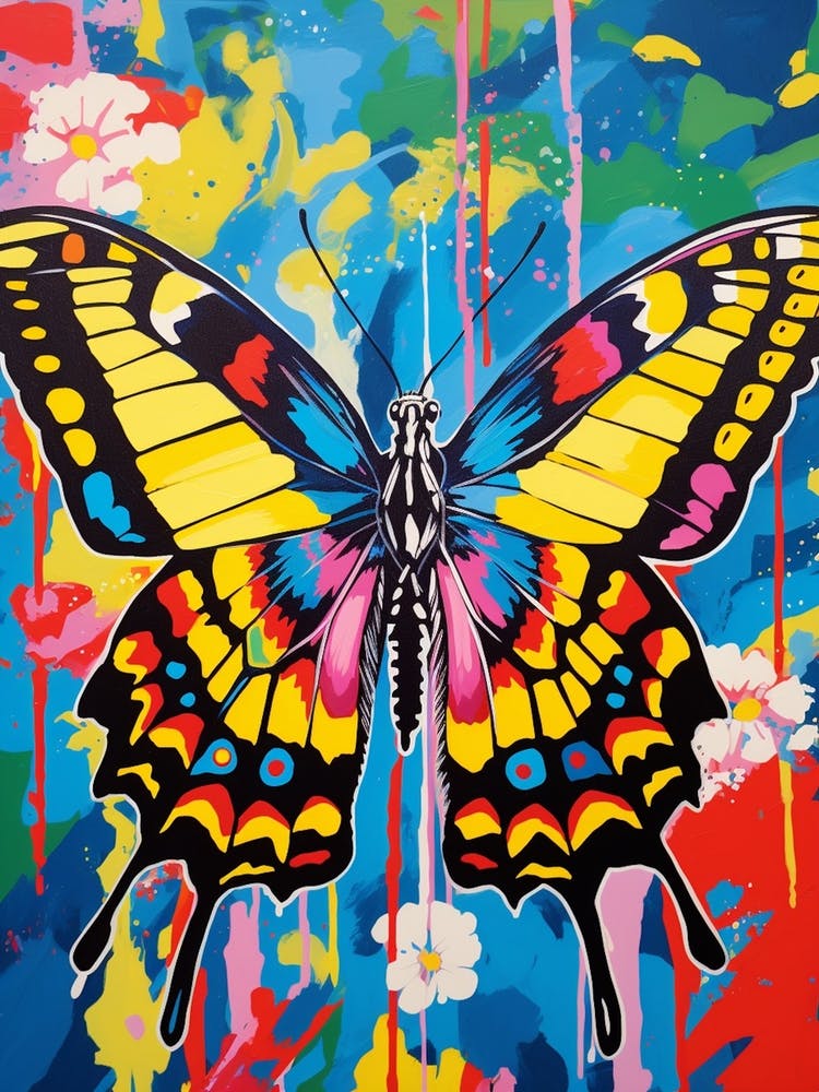 Pop Art Tiger Swallowtail Butterfly