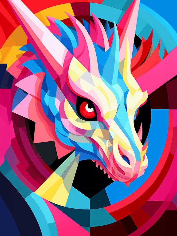 Dragon Abstract Pop Art 3
