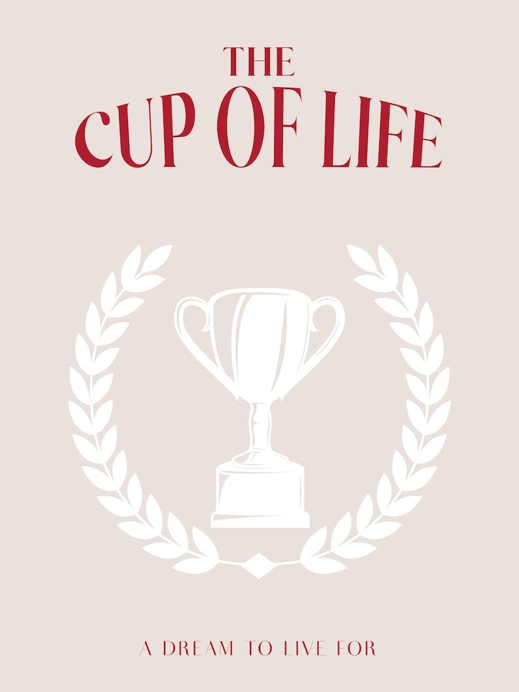A Cup Of Life Beige Dark Red