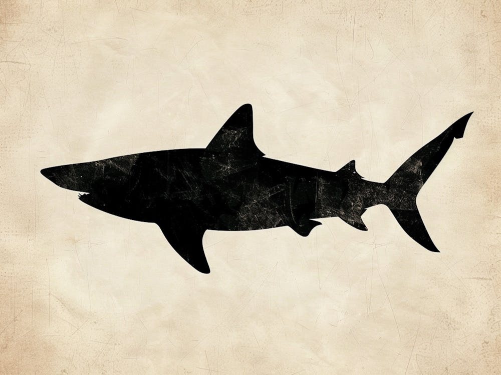 Bull Shark Grey Silhouette 5
