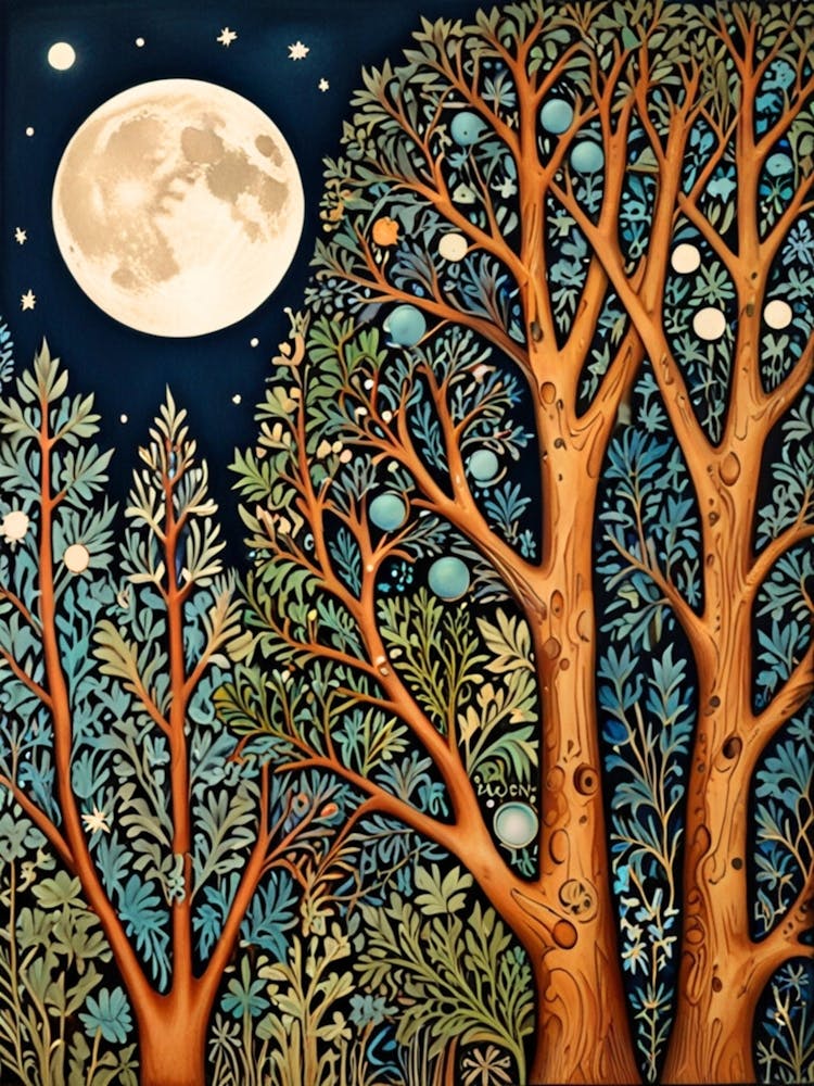 William Morris Moonlight In The Forest 184
