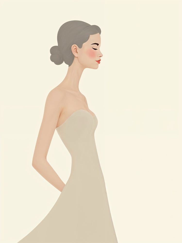 Illustration eines Hochzeitskleides
