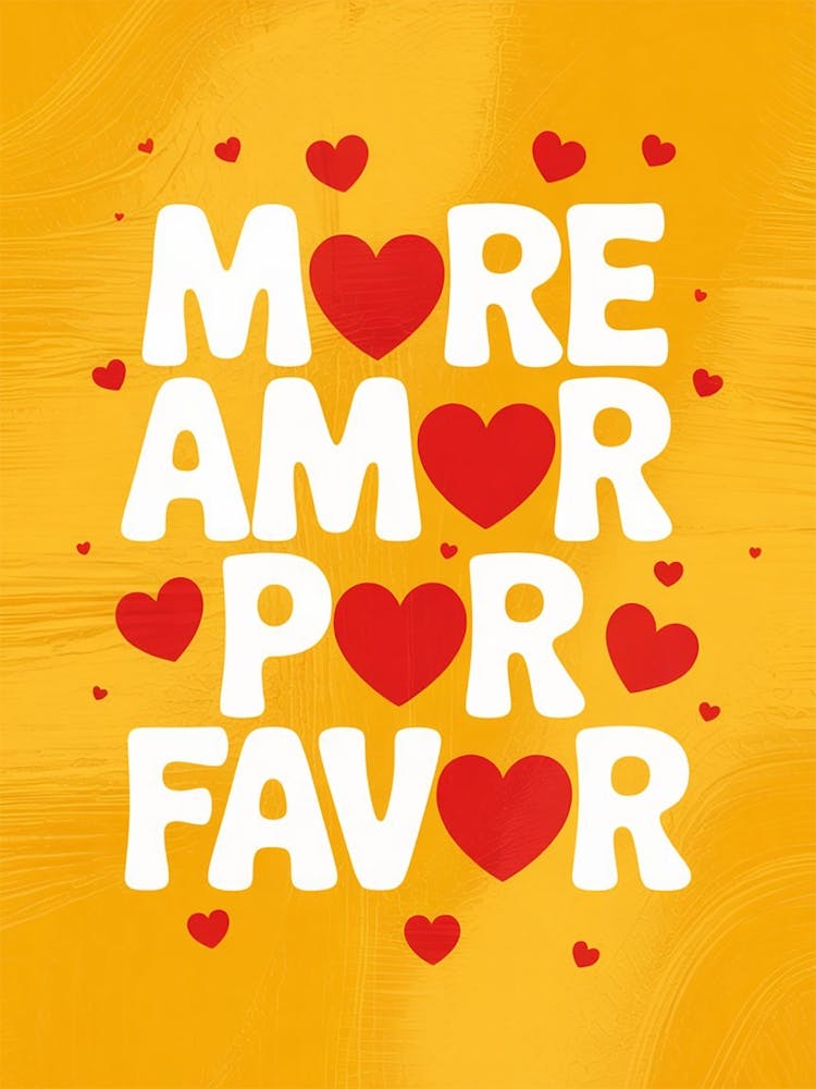 Maximalist Poster More Amor Por Favor Wall Art