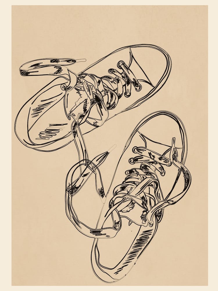 Retro Sneakers Drawing 2