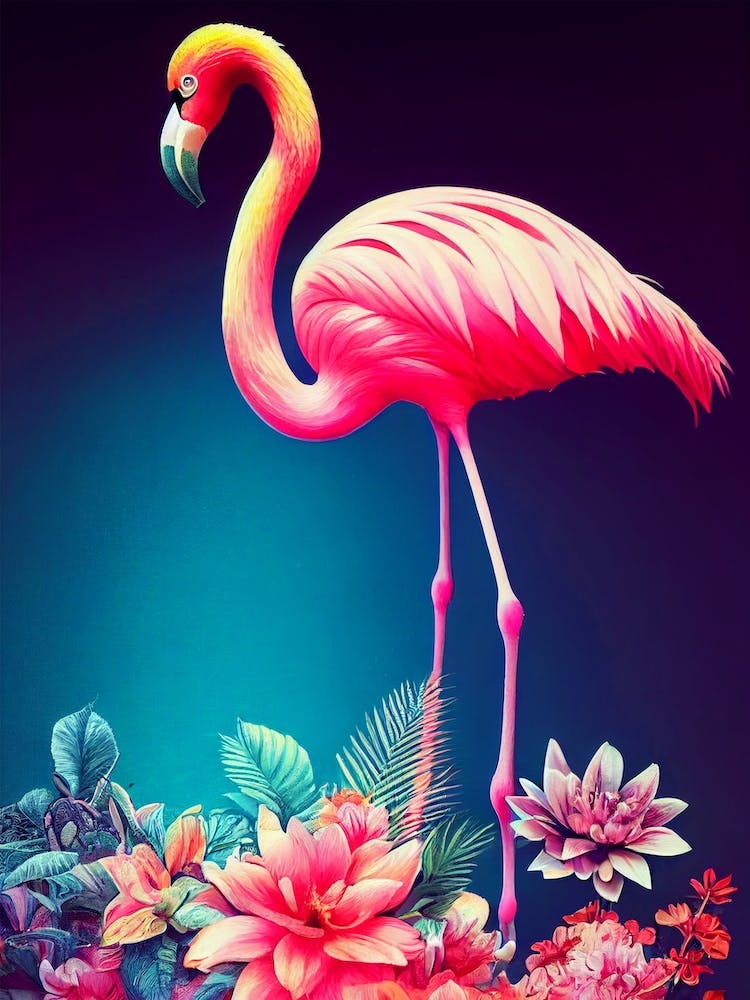 Flamant Rose Coloré