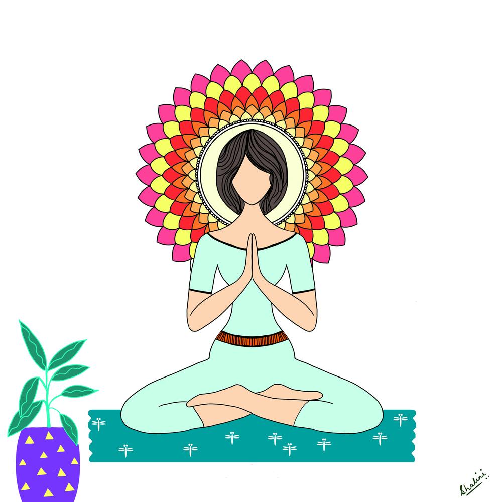 Yoga Meditating Woman