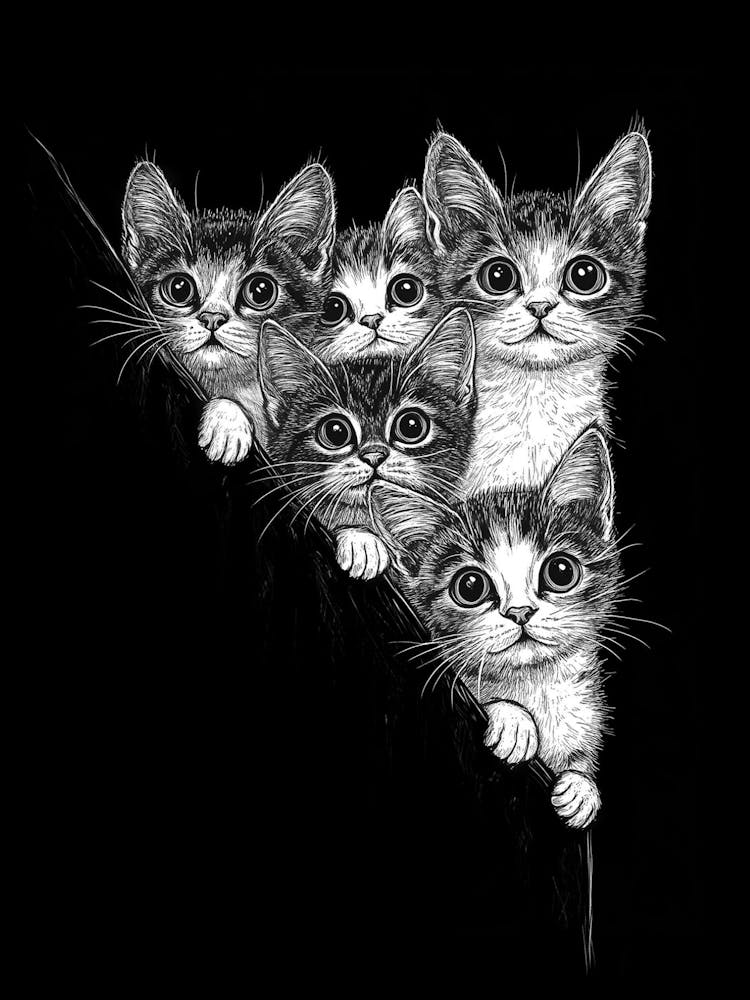 Kittens In A Tree