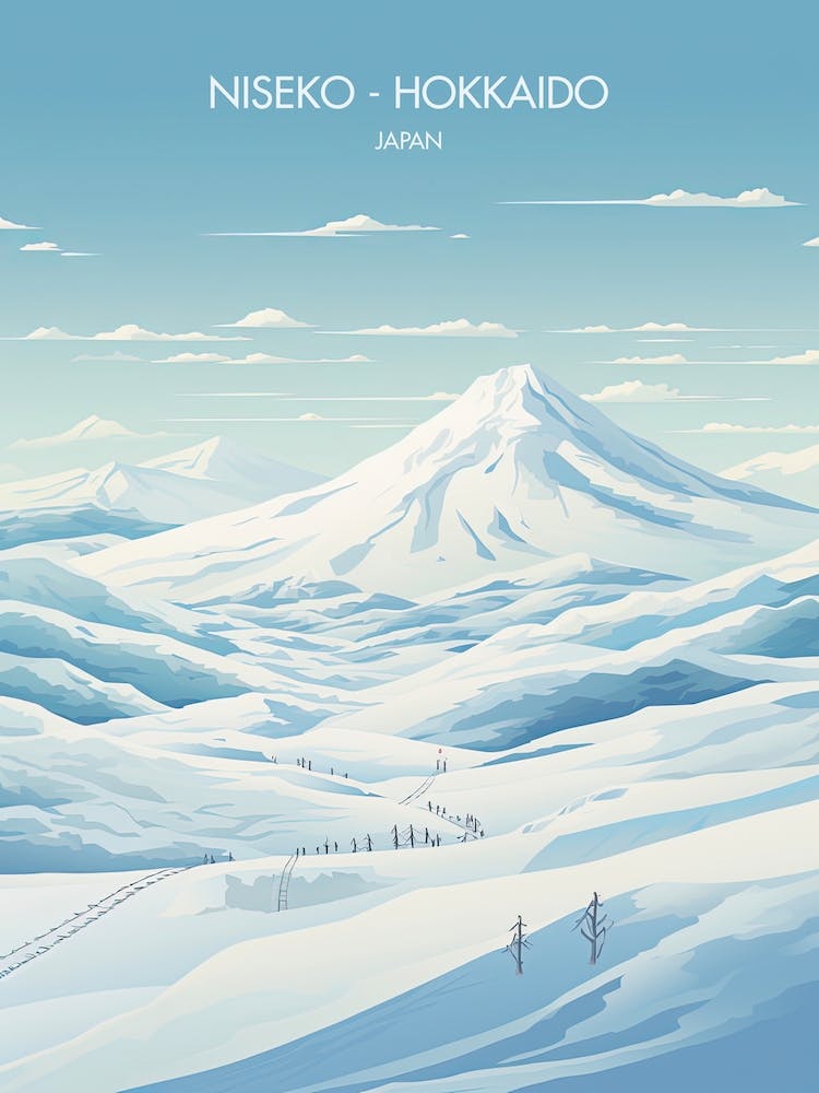 Poster Of Niseko   Hokkaido, Japan, Ski Resort Illustration 0