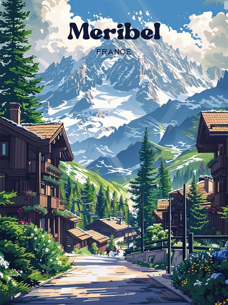 Meribel France Les Allues Travel Art