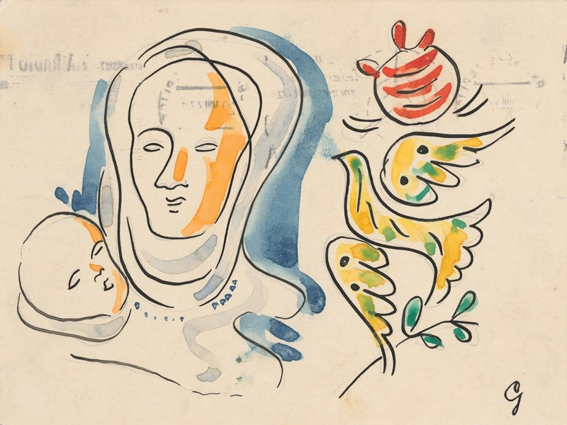 Mother With A Child And A Dove, Mikuláš Galanda