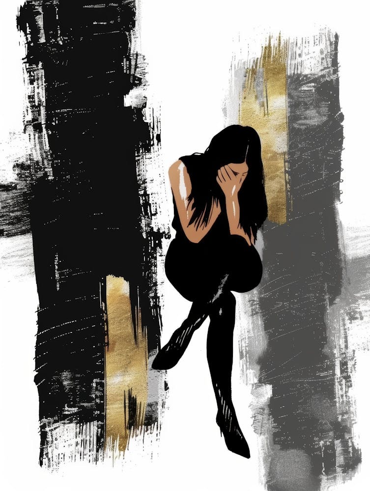 Woman In Black And Gold 4