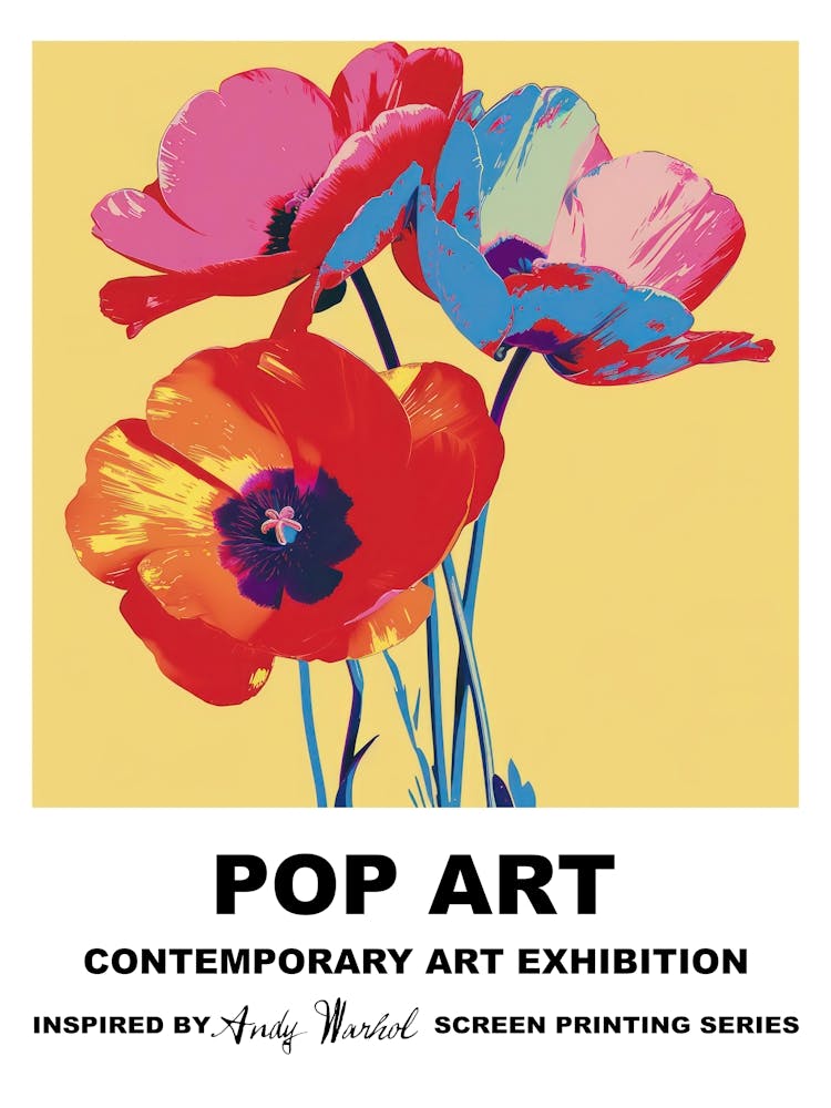 Poster Flowers Pop Art 4
