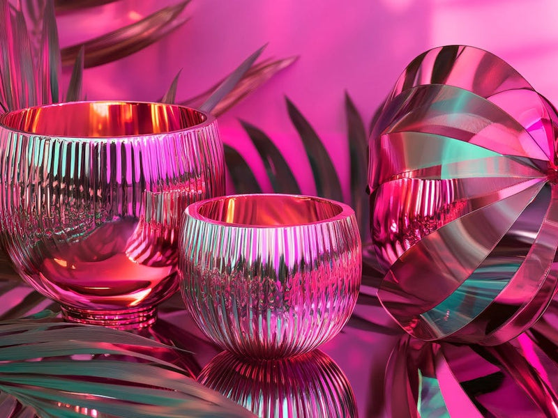 Pink And Purple Vases