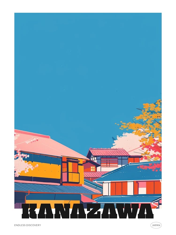 Kanazawa Japan 1 Colourful Travel Poster