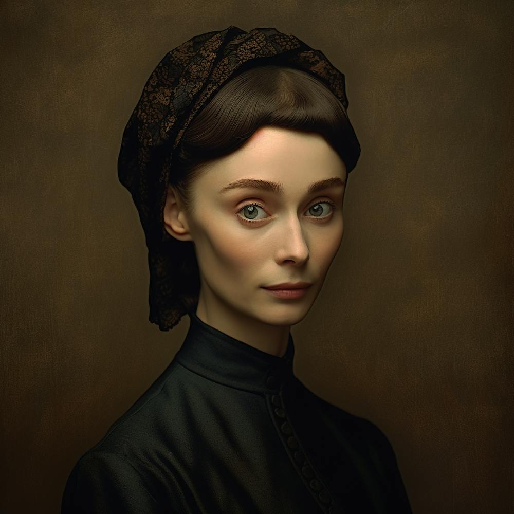 Portrait Of Audrey Hepburn - Leonardo Davinci Style3