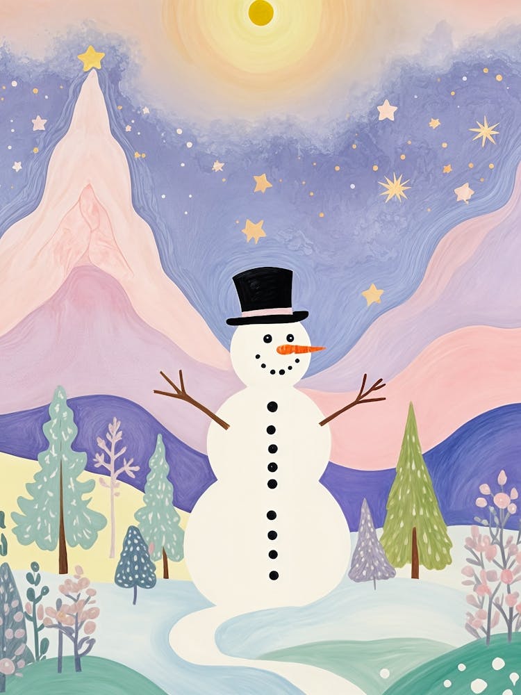 Bonhomme de Neige Heureux