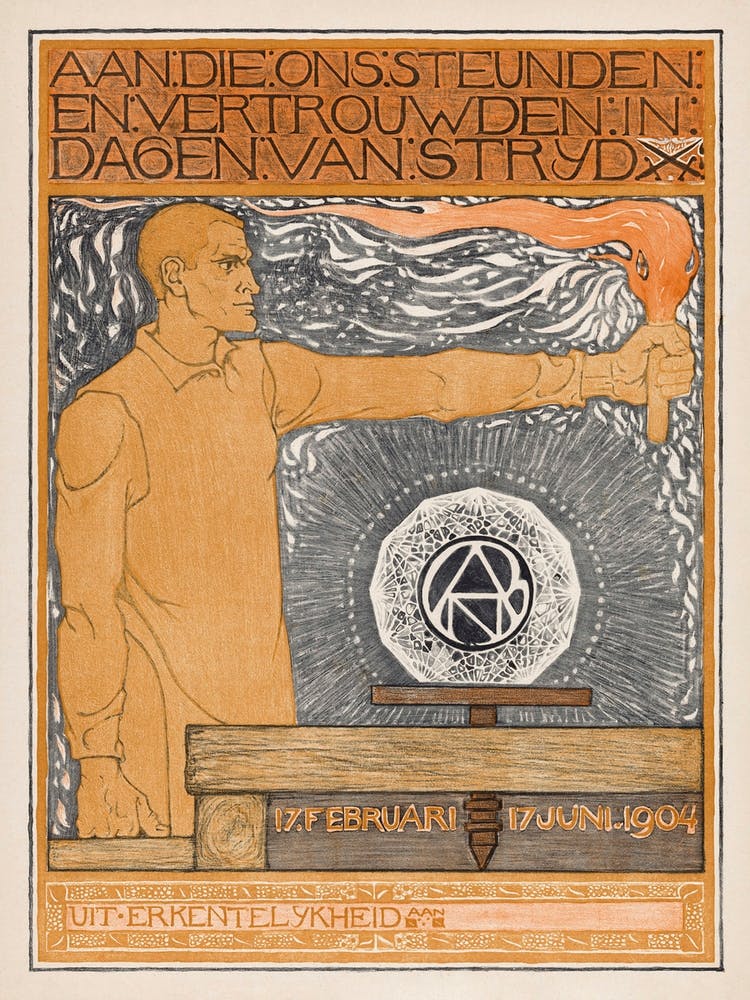 Man Holding A Torch (1904), Richard Roland Holst