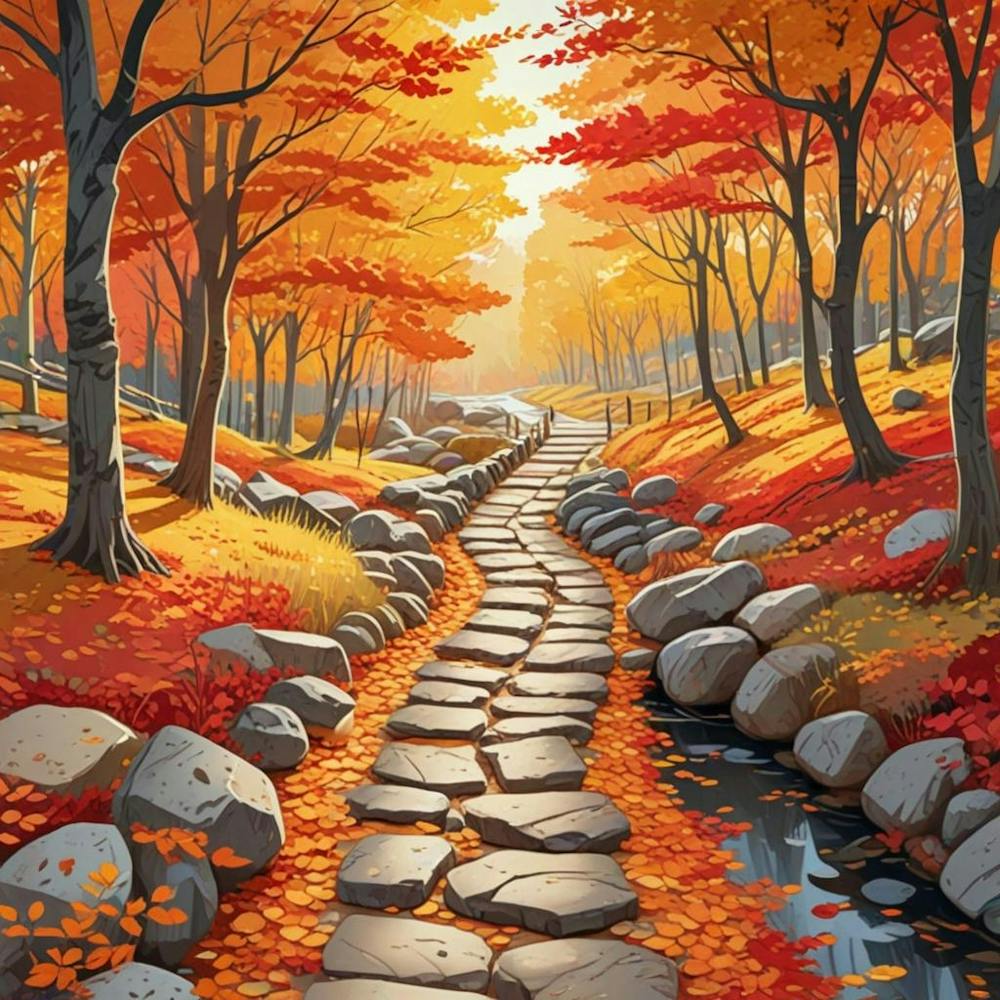 Whimsical Fall In Forest Road (4)
